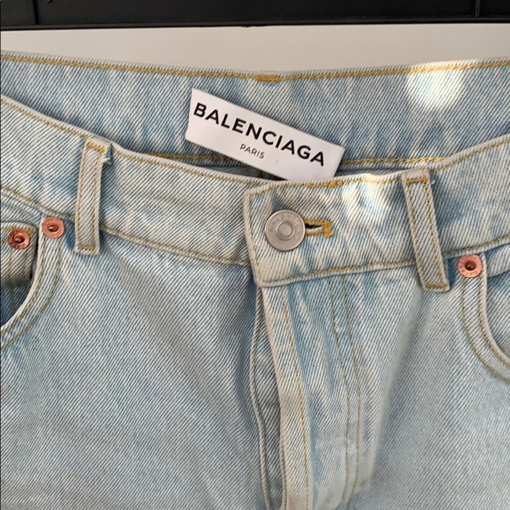 Balenciaga high rise cropped Tube jeans